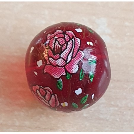 Glasperlen rot/magenta