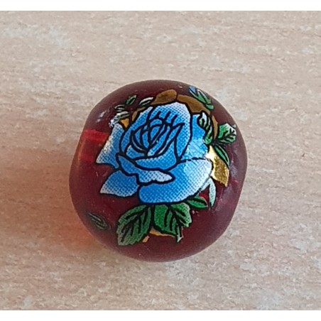 Glasperlen rot/türkis
