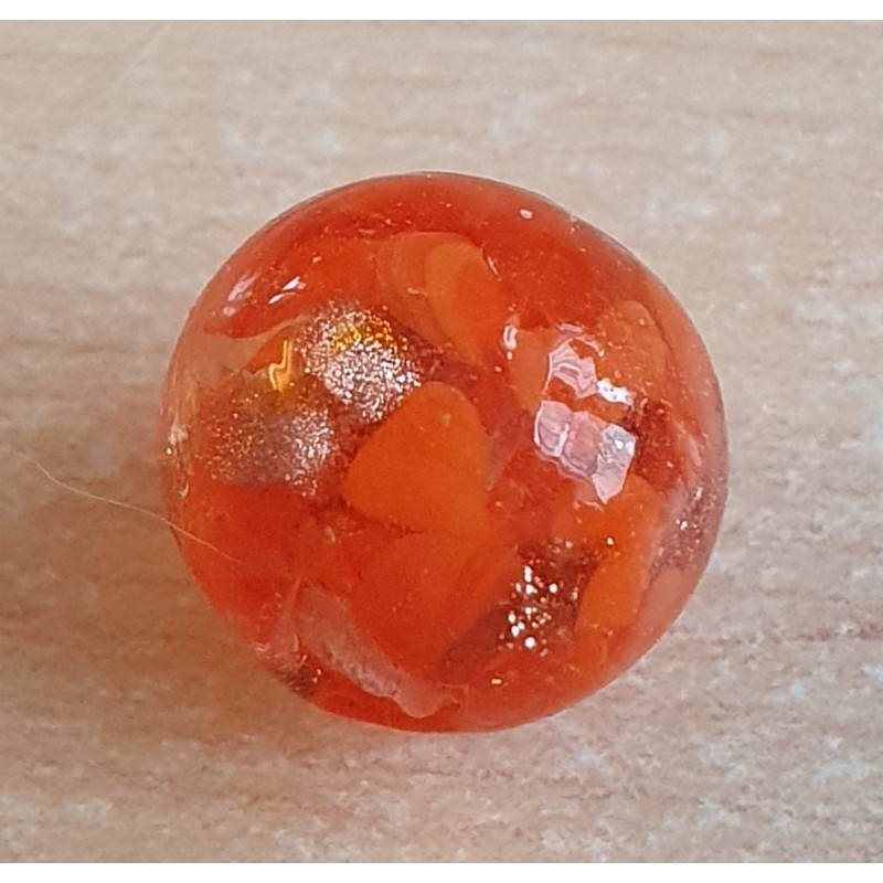 Glasperlen orange/gold