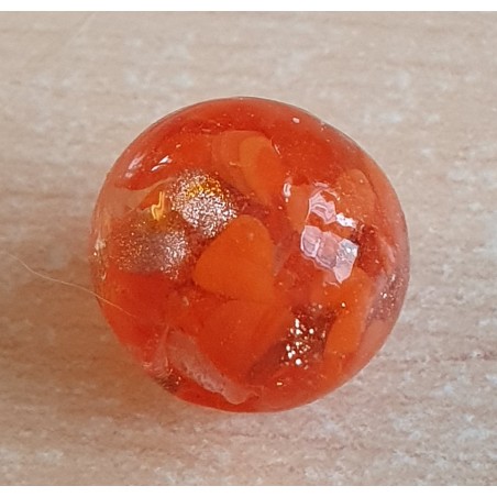 Glasperlen orange/gold