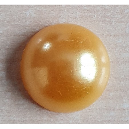 Halbe Perle ohne Loch Rund orange