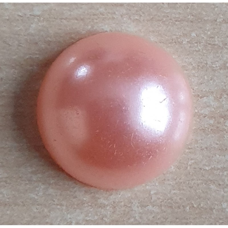 Halbe Perle ohne Loch Rund rosa