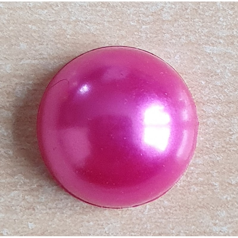 Halbe Perle ohne Loch Rund pink
