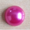 Halbe Perle ohne Loch Rund pink