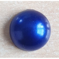 Halbe Perle ohne Loch Rund royalblau
