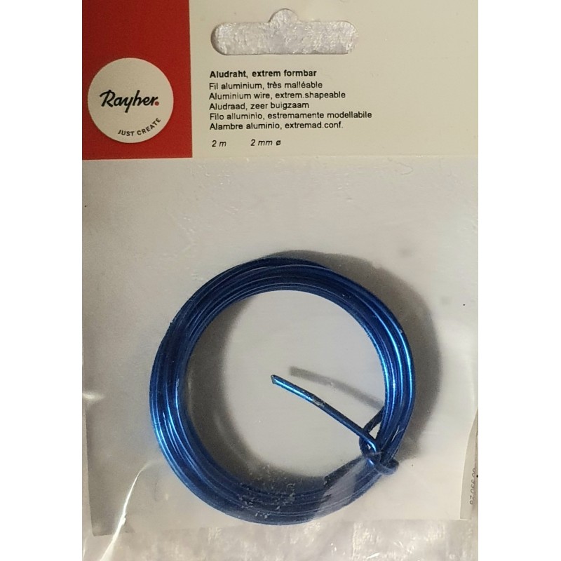 Alu Draht blau