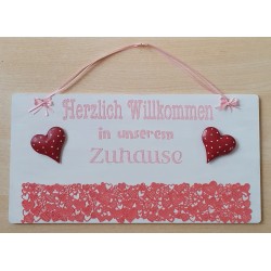 Schild Willkommen