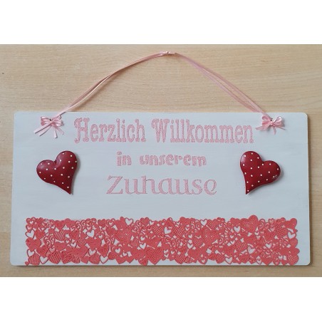Schild Willkommen