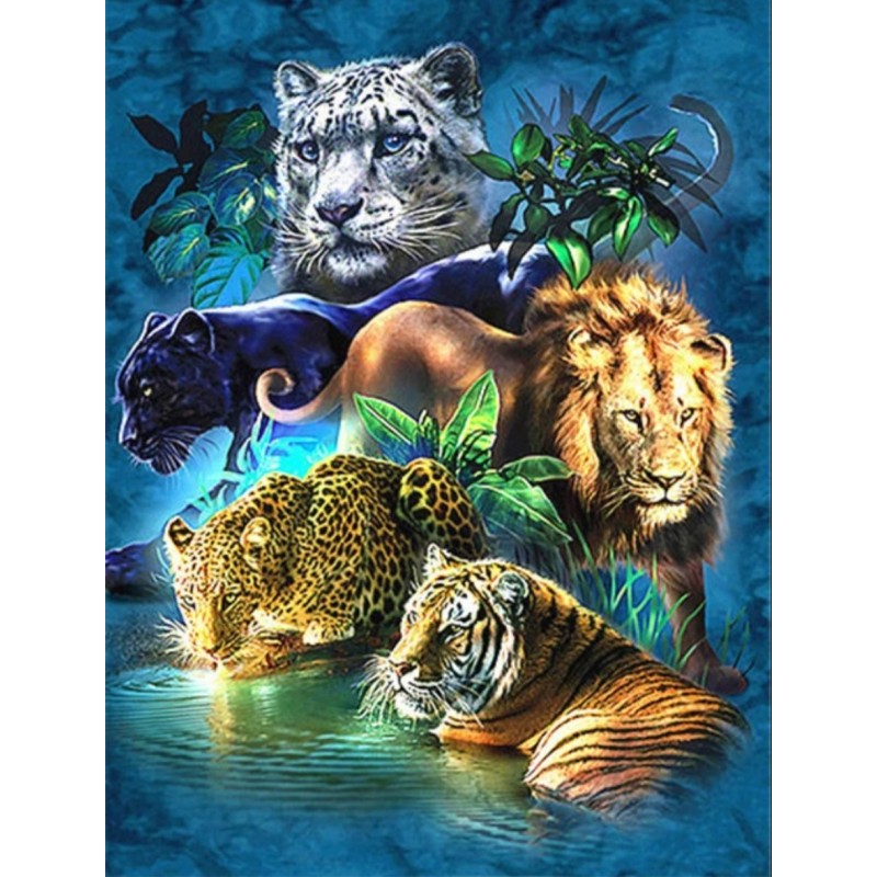 3D Diamant Pixel Bild Wild Life