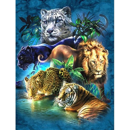 3D Diamant Pixel Bild Wild Life