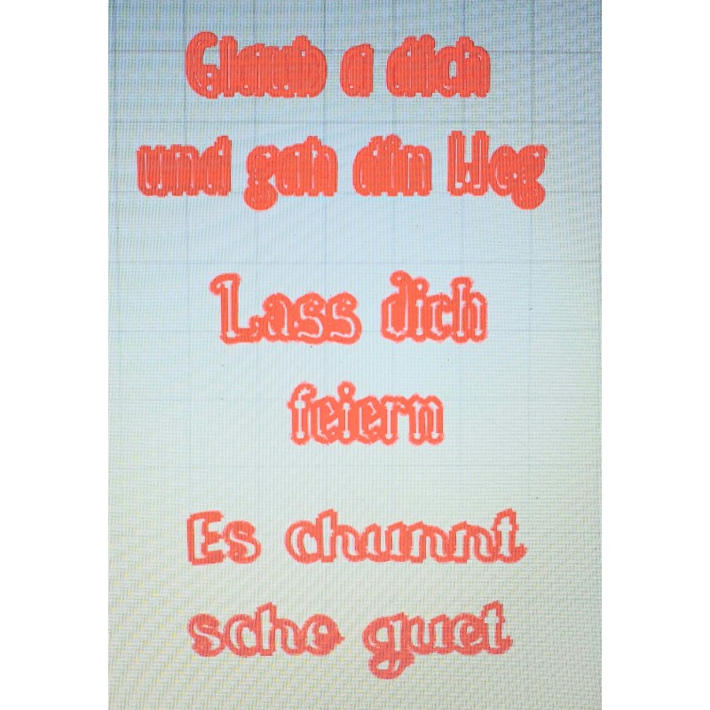 Schablone verschiedene Wörter 1