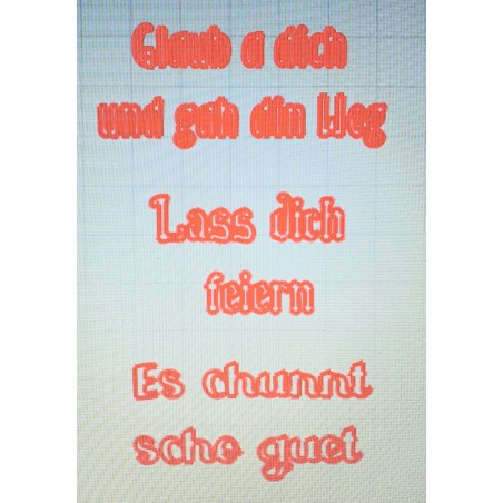 Schablone verschiedene Wörter 1