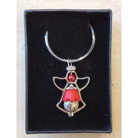 Kette mit Engelanhänger rot