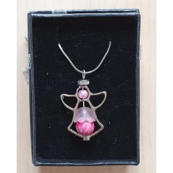 Kette mit Engelanhänger rosa