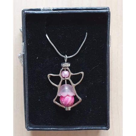 Kette mit Engelanhänger rosa