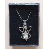 Kette mit Engelanhänger weiss