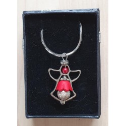 Kette mit Engelanhänger rot