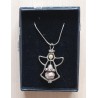 Kette mit Engelanhänger creme
