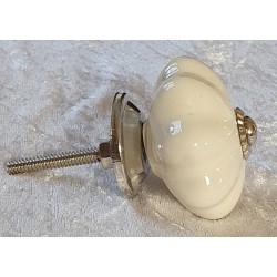 Möbelknopf Porzellan weiss