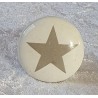 Möbelknopf Porzellan weiss/grau mit Stern