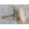 Möbelknopf Porzellan weiss/grau mit Stern