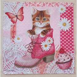 Serviette Katze