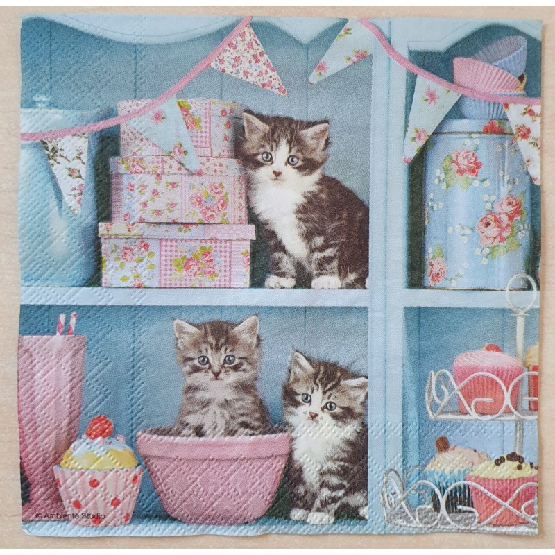 Serviette Katzen