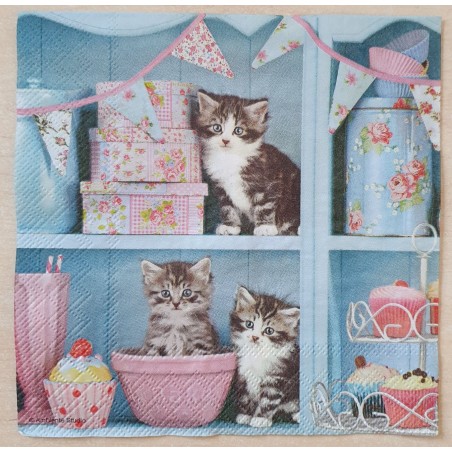Serviette Katzen
