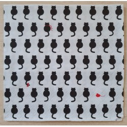 Serviette Katzen