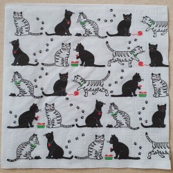 Serviette Katzen