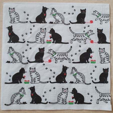 Serviette Katzen