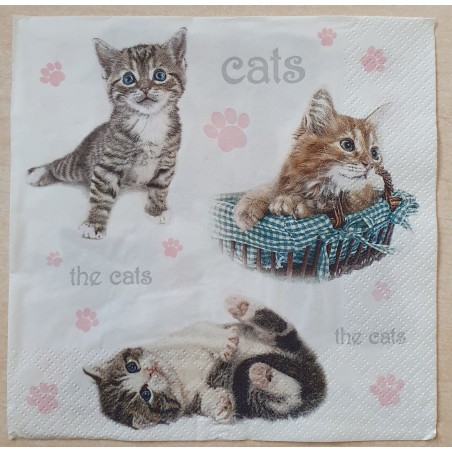 Serviette Katzen