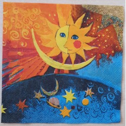 Serviette Sonne/Mond Rosina Wachtmeister