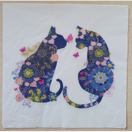 Serviette Katzen
