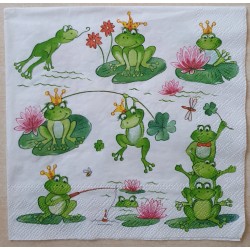 Serviette Frösche