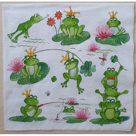 Serviette Frösche