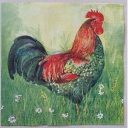Serviette Hahn/Henne