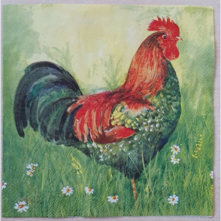 Serviette Hahn/Henne