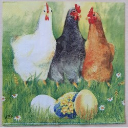 Serviette Hahn/Henne