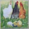 Serviette Hahn/Henne