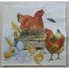 Serviette Hahn/Henne