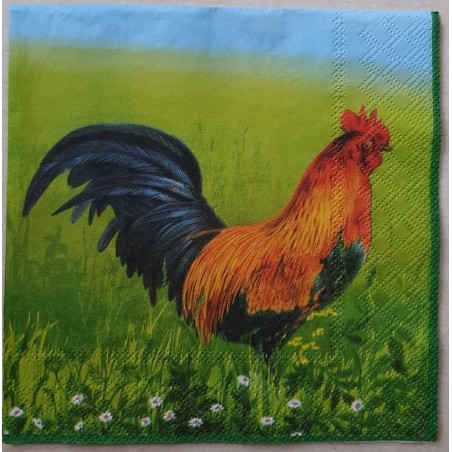 Serviette Hahn/Henne
