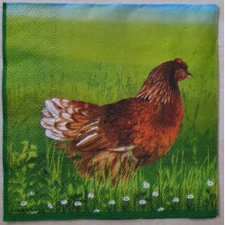 Serviette Hahn/Henne