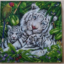 Serviette weisser Tiger