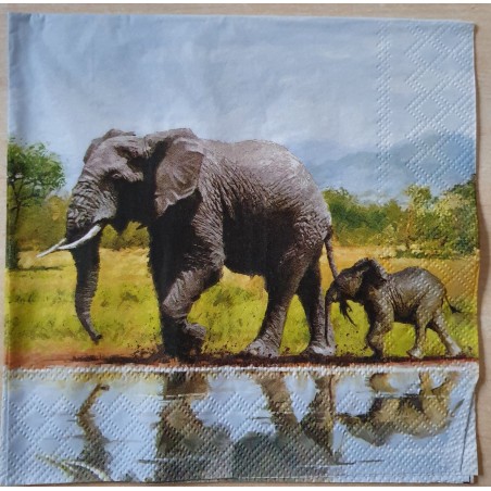 Serviette Elefanten