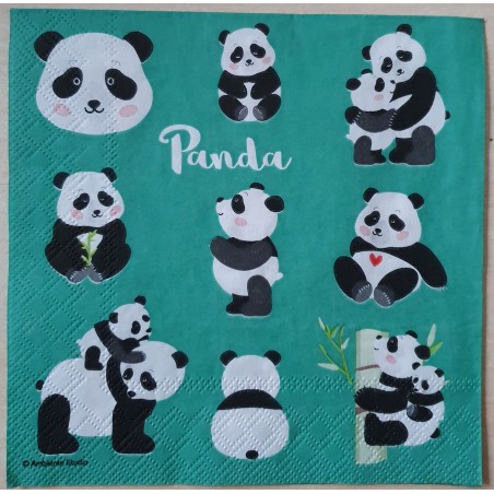 Serviette Pandas