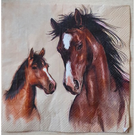 Serviette Pferde