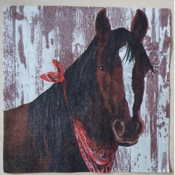 Serviette Pferd
