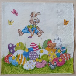 Serviette bunte Eier