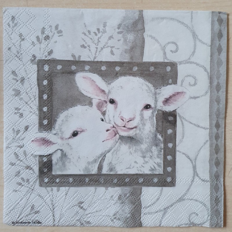 Serviette Lamm taupe